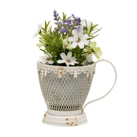 Willow &amp; Silk French Provincial  Lattice Luxe &#39;Teacup&#39; Candleholder