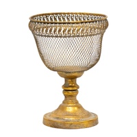 Willow &amp; Silk Golden Net Elegance Lustre Footed Bowl