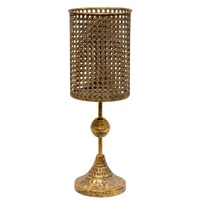 Willow &amp; Silk  Radiant Lustre Tall Stemmed Pillar Candleholder 