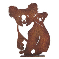 Willow &amp; Silk Laser - cut Koala + Baby on Base 27x10x34cm