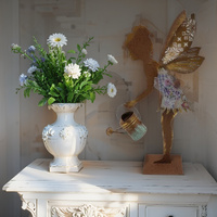 Willow &amp; Silk Laser - cut Fairy w/Watering Can on Base