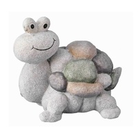 Willow &amp; Silk Arty Garden Tortoise Statue 37x28x30cm