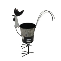 Willow &amp; Silk Black + White Polka Dot Chook Planter 30.5x15x35cm