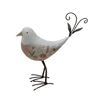 Willow &amp; Silk Glamorous Bird w/Floral 31x10x33cm