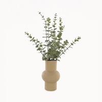 Willow &amp; Silk Artificial/Faux 49cm Eucalyptus In Ceramic Vase