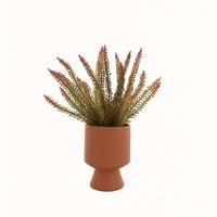 Willow &amp; Silk Artificial 32cm Fern Plant in Ceramic Vase Pot