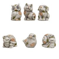 Willow &amp; Silk Animal Miniature Set of 6 Figurines/Paperweights Table Decor