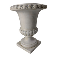Willow &amp; Silk Elaborate Off-White Distressed Roman Planter 24x24x30.5cm