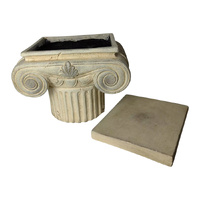 Willow &amp; Silk Elaborate Roman Pillar Planter/Stand with Lid 40x31x32.5cm