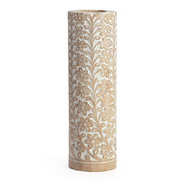 Willow &amp; Silk Handmade Wooden 40cm Tall Flower Vase