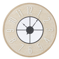 Willow &amp; Silk 60cm Hampton Style Clock w Numbers 60x3c