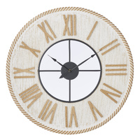 Willow &amp; Silk 60cm Hampton Style Clock w Roman Numeral