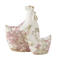 Willow &amp; Silk Set/2 Ass Size Cherry Blossom Chooks 14x