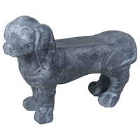 Willow &amp; Silk Magnesium 86cm Grey Dachshund Dog Statue Bench/Seat