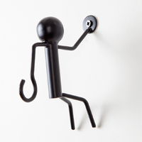 Willow &amp; Silk Climbing Man Black 15cm Metal Wall Hook