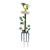 Willow &amp; Silk 97cm Colour Fork Garden Stake/Wall Decoration 29x3x97cm