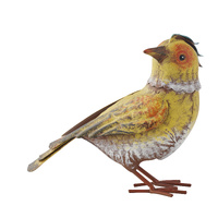 Willow &amp; Silk Colourful Yellow Bird Decoration 18.5x9x