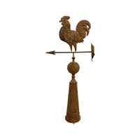 Willow &amp; Silk Rustic 97cm Country Rooster Metal Weather Vane Ornament 