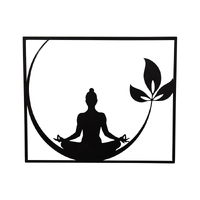 Willow &amp; Silk Meditating Buddha Fleur Metal Wall Art