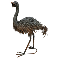 Willow &amp; Silk Animal Figurine Emu w/Open Beak