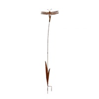 Willow &amp; Silk Metal 182cm Rustic Dragonfly Garden Stake