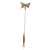 Willow &amp; Silk Metal 190cm Rustic Butterfly Garden Stake