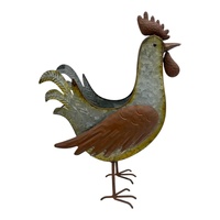 Willow &amp; Silk Distress Finish Rooster Planter/Storage Holder 30x14x39.5cm