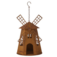 Willow &amp; Silk Dutch Windmill Birdhouse 23x23.5x46cm