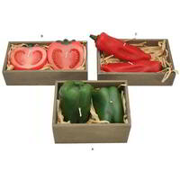 Willow &amp; Silk Two Capsicum Shape Candles In Tray (4/36)