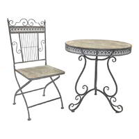 2 Seater Outdoor Distressed Table &amp; Chair Set
