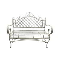 French Provincial Garden Bench Seat - Antique White