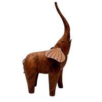 Willow &amp; Silk Metal Rust Elephant Statue 40.5x19x67.5cm