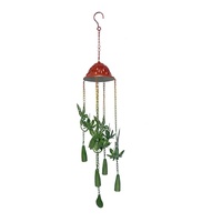 Willow &amp; Silk Hanging Birds Chime w/Bell 13x13x80cm