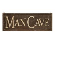 Willow &amp; Silk 60cm Rust Plaque &#39;Man Cave&#39; Sign Wall Art