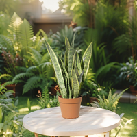 Willow &amp; Silk 70cm Potted Artificial Mother-in-Law's Tongue Snake Plant