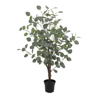Willow &amp; Silk 100cm Potted Artificial Eucalyptus Gum Tree