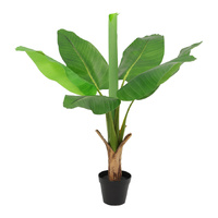 Willow &amp; Silk 90cm Potted Artificial Banana Tree
