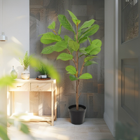 Willow &amp; Silk 92cm Potted Artificial Lofty Fig Ficus Tree