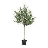 Willow &amp; Silk 120cm Potted Artificial Pruned Olive Tree