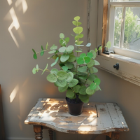 Willow &amp; Silk 48cm Potted Artificial Leafy Serenity Eucalyptus