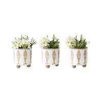 Willow &amp; Silk Footed Beach House w/Fish Planters Set of 3