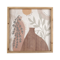 Willow &amp; Silk Framed Tropics w/Abstract Vase Wall Art Print