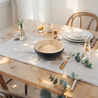 Willow &amp; Silk Round Black Wooden 29cm Dining Table Party Bowl
