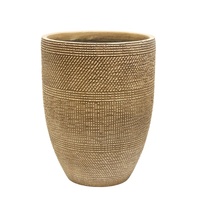 Willow &amp; Silk Subtle Textured Contemporary Planter 34.5x34.5x43.5cm