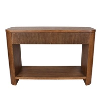 Willow &amp; Silk Mid-Century Style Console Table w/2 Drawers + Shelf 122x40x80.5