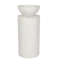 Willow &amp; Silk Feature Round Pillar w/Planter 30x30x70.5cm