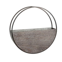 Willow &amp; Silk 50cm Timber Elemental Wall Planter 50x50x12cm