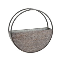 Willow &amp; Silk 40cm Timber Elemental Wall Planter 40x40x12cm