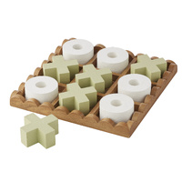 Willow &amp; Silk SAGE &amp; WHITE NOUGHTS &amp; CROSSES 30x30x4cm