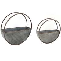 Willow &amp; Silk Nested Floating Basket Wall Planters Set of 2